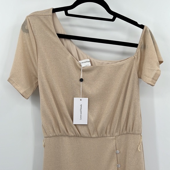Lovers and Friends Eden Midi Dress in Natural Tan Small - Picture 6 of 9